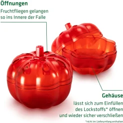 Gardigo Fruchtfliegen-Falle Mini 2er-Set