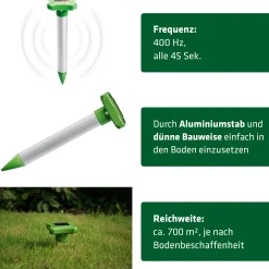 Gardigo Solar Maulwurfabwehr Alu 1 Stück