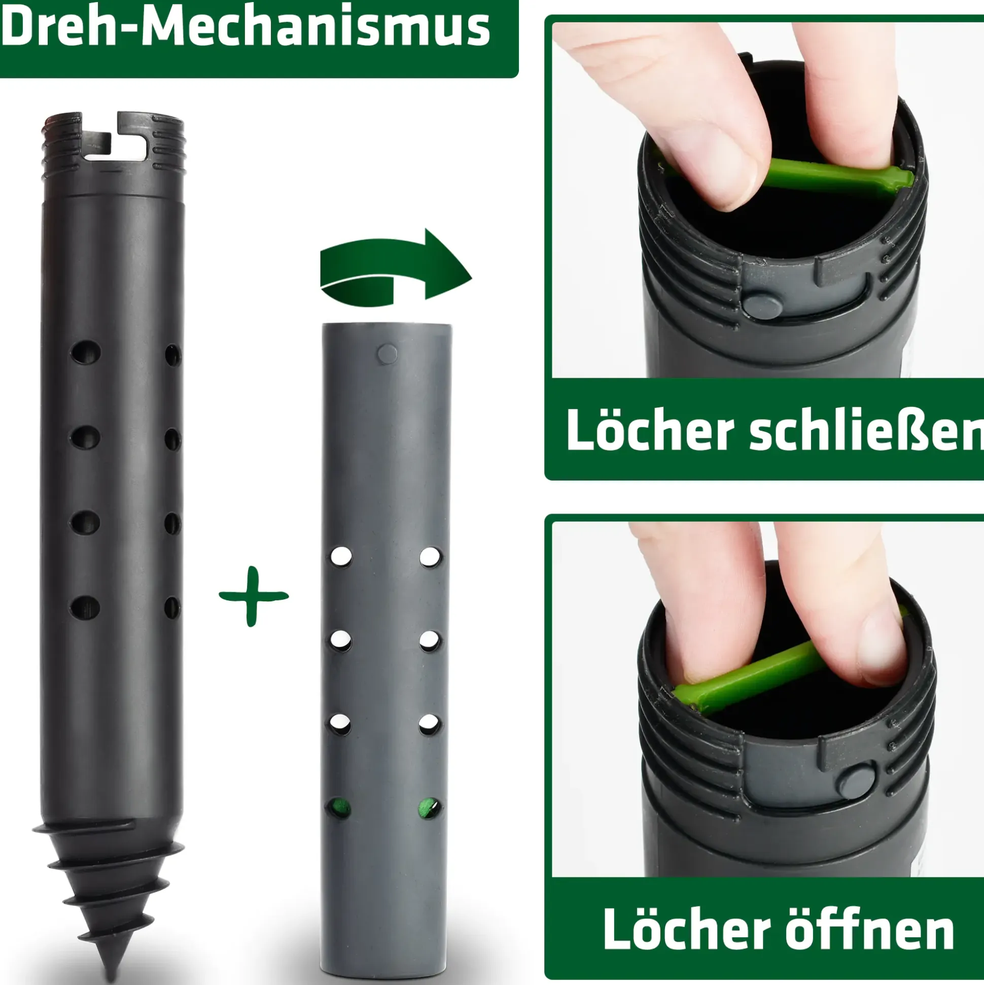 Gardigo Verdufterstab Wühlmaus Maulwurf-Schreck mit 15 Verdufterkugeln
