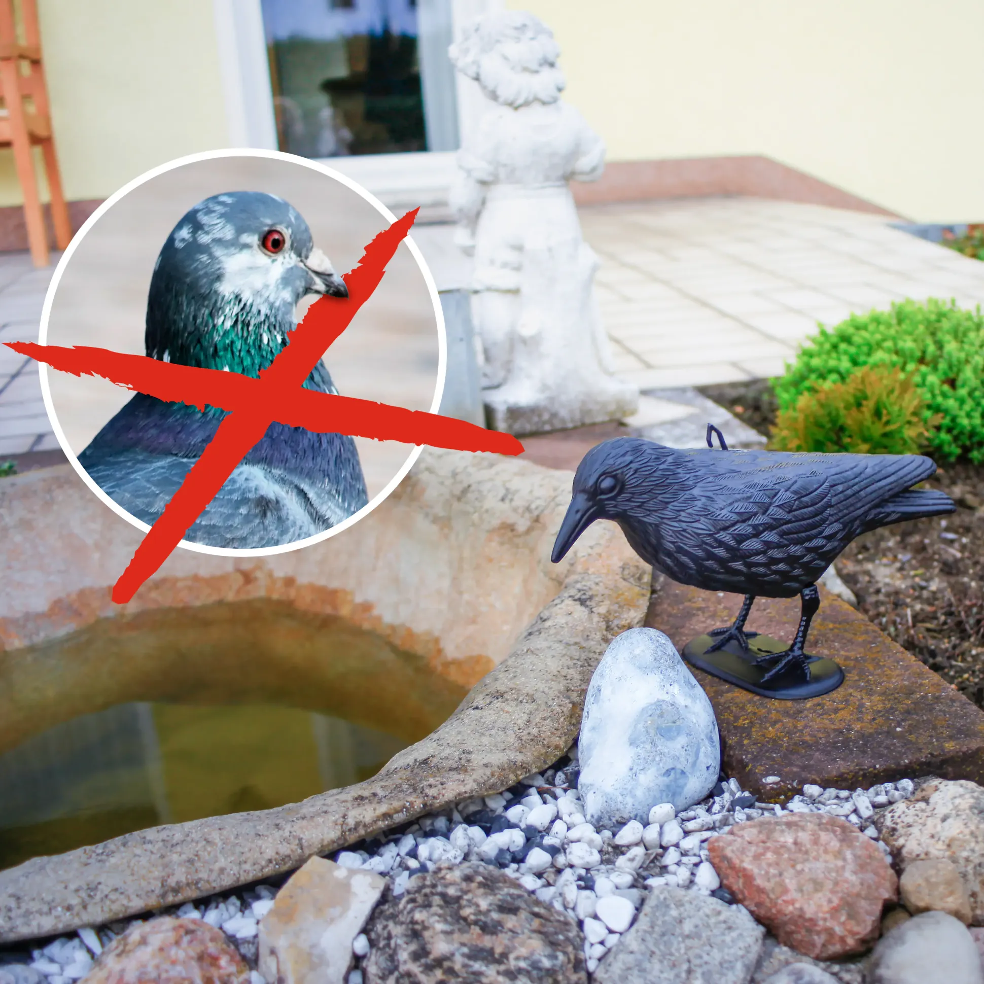 Gardigo Vogelabwehr Krähe schwarz
