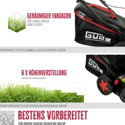 Güde Benzin Rasenmäher ECO WHEELER 413.3R 2,2 kW, 42 cm Schnittbreite