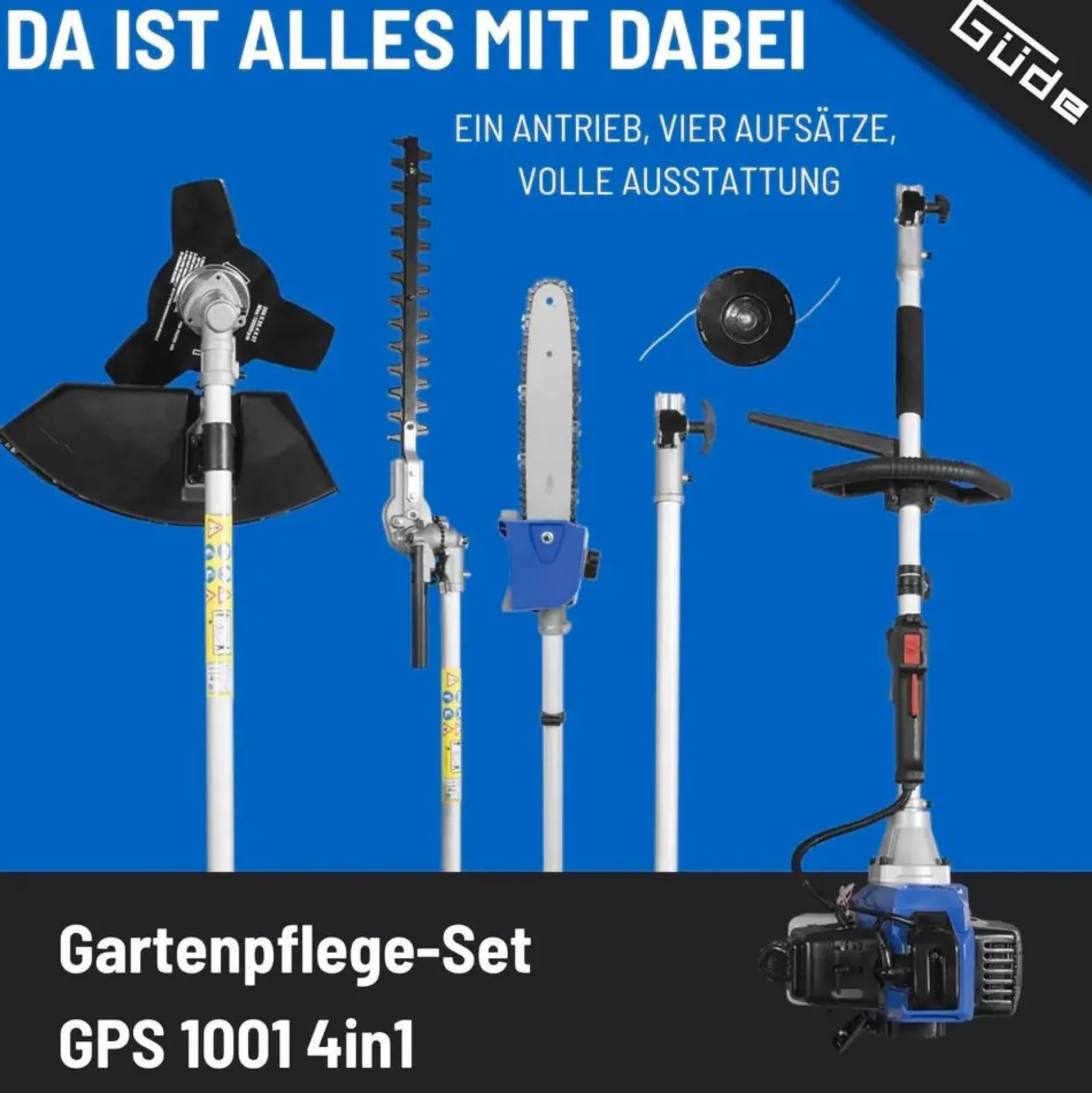 Güde Gartenpflege-Set GPS 1001 4in1