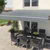 Gelenkarm-Markise Berlin mit Funkmotor hellgrau Breite 400 cm Ausfall 250 cm