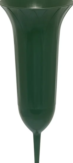 Geli Grabvase Ø 11 cm dunkelgrün