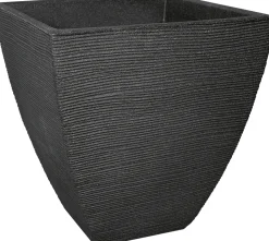 Geli Pflanztopf mit Rillen 40 x 40 x 42 cm anthrazit