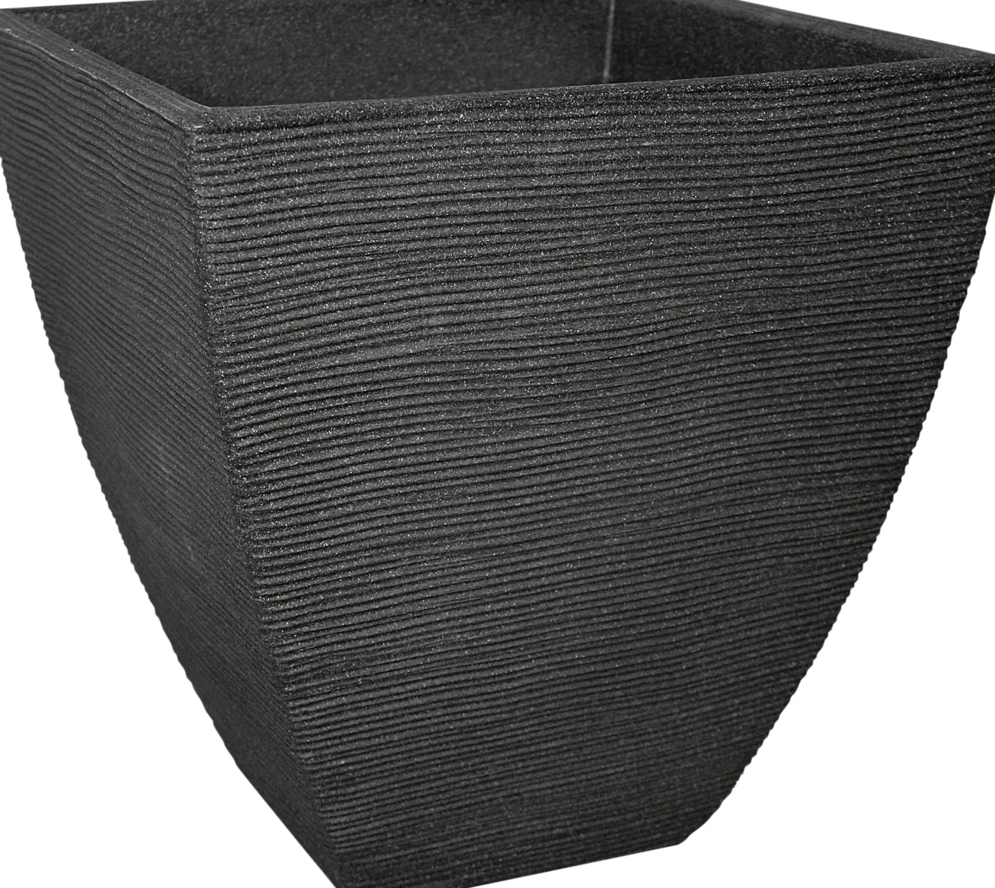 Geli Pflanztopf mit Rillen 40 x 40 x 42 cm anthrazit