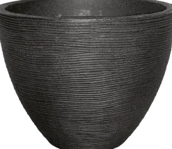 Geli Pflanztopf mit Rillen Ø 40 x 31 cm anthrazit