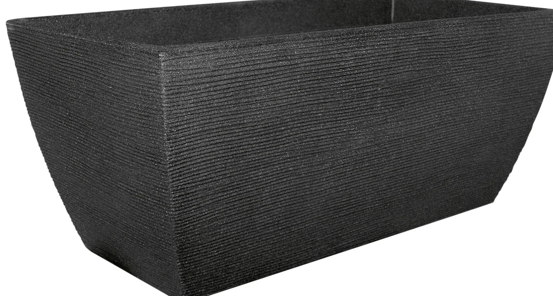 Geli Pflanztrog mit Rillen 80 x 40 x 34 cm anthrazit
