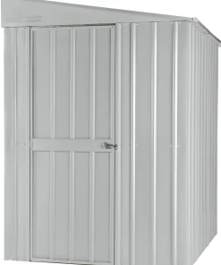 Globel Metallgerätehaus Lean-To 56 155 x 180 x 203 cm silber-metallic