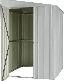 Globel Metallgerätehaus Lean-To 56 155 x 180 x 203 cm silber-metallic