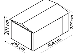 Globel Metallgerätehaus Parker MGR 1015 308 x 464 x 225 cm anthrazit