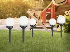 Globo LED Solarleuchte grau 35 x 10 cm