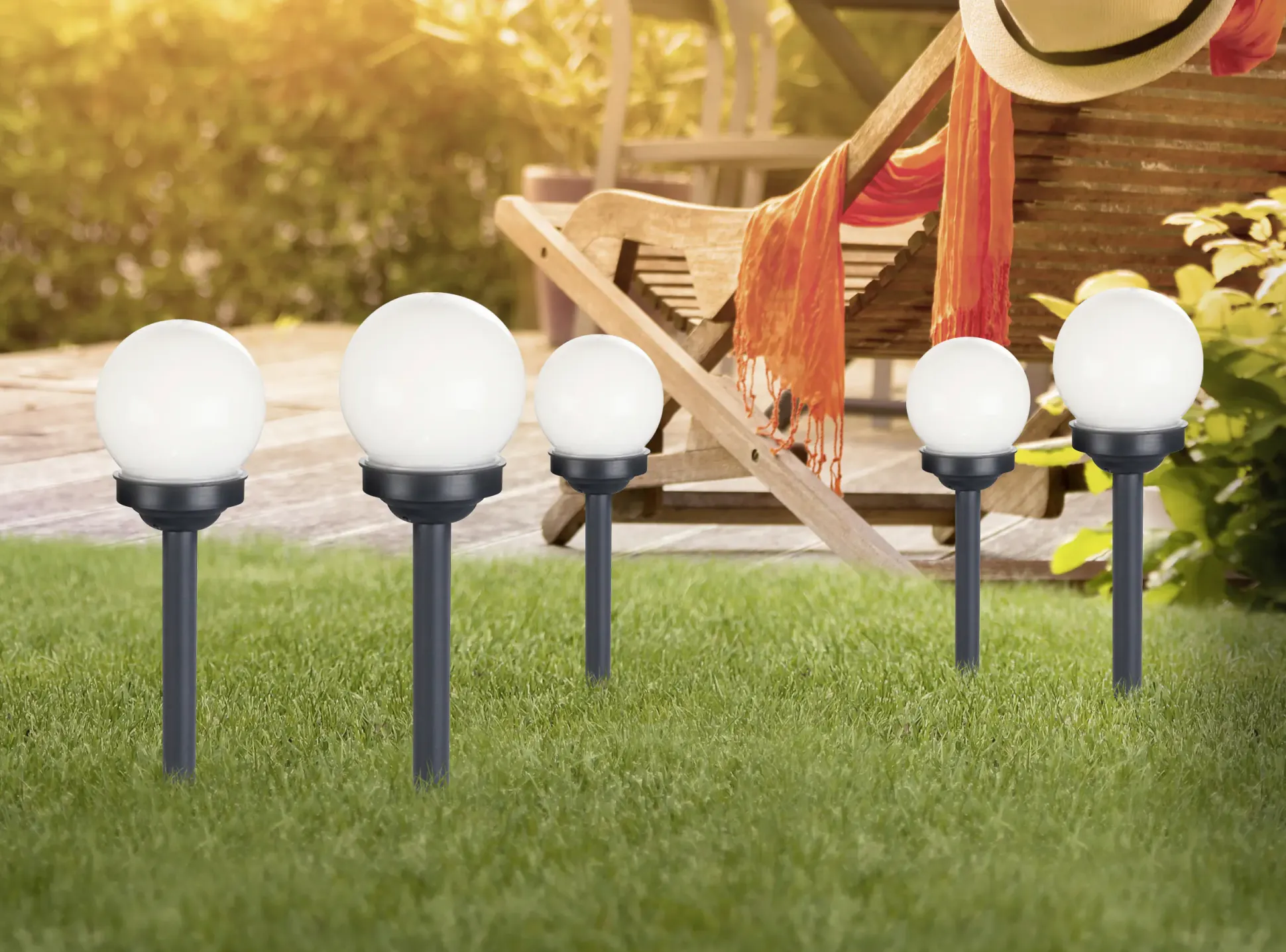 Globo LED Solarleuchte grau 35 x 10 cm