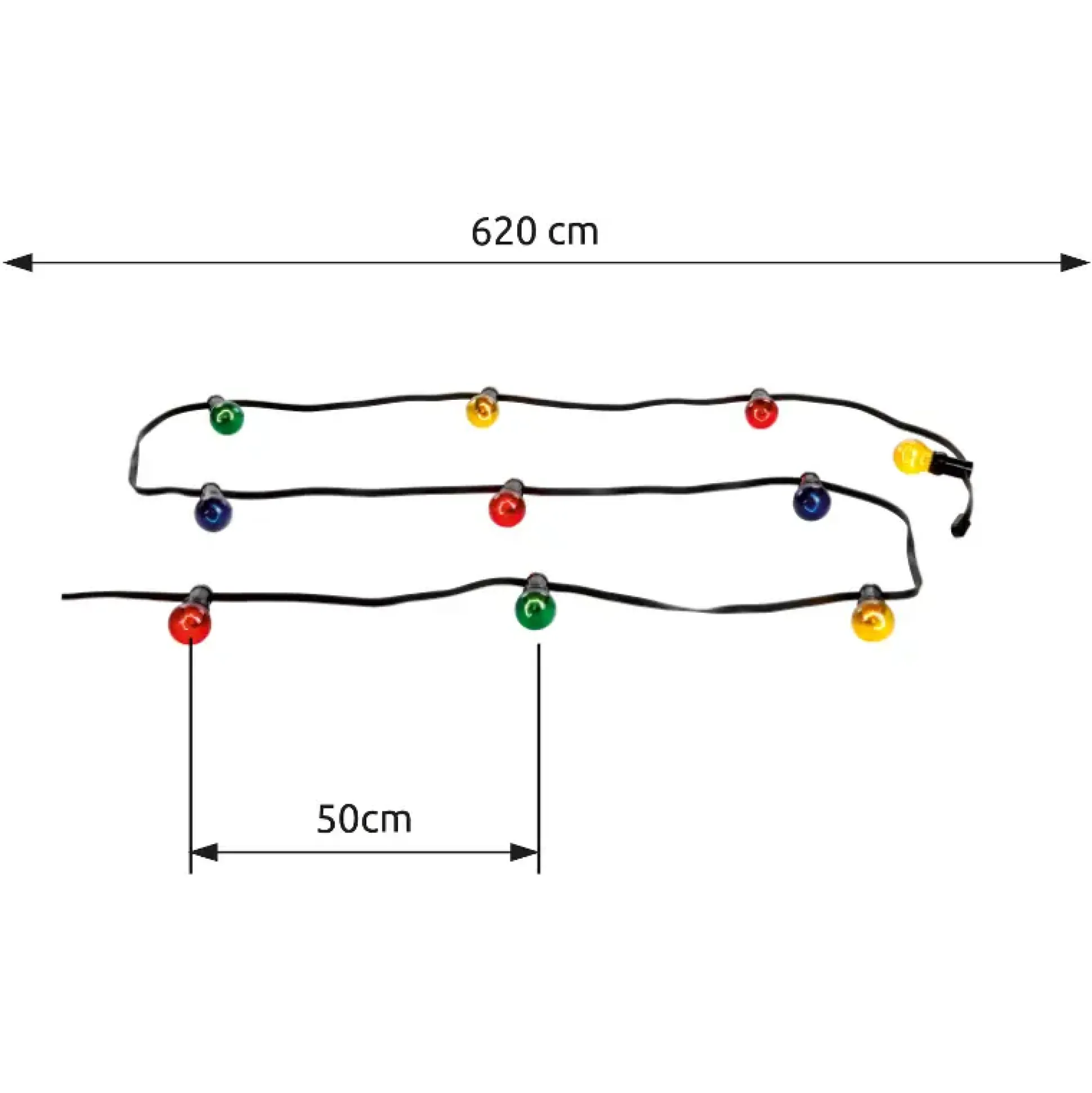 Globo Party-Lichterkette Nirvana 10 LED bunt