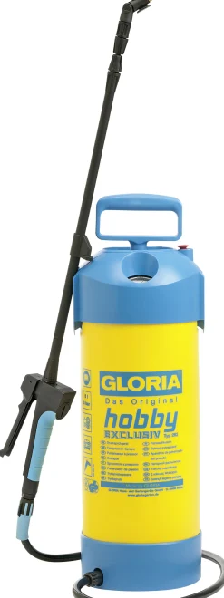 Gloria Drucksprüher Hobby exclusivmit Teleskop-Sprührohr und Manometer 5 L