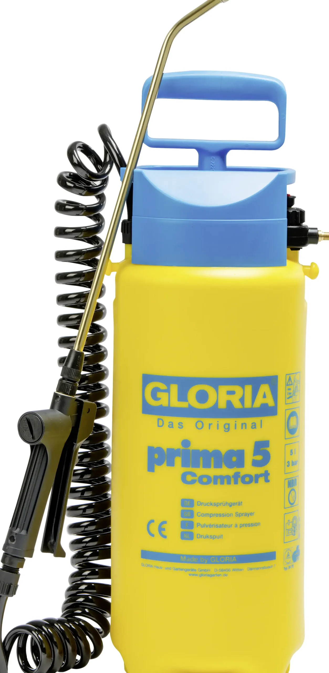 Gloria Drucksprühgerät Prima 5 Comfort mit Spiralschlauch