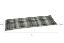 Go-De Bankauflage 146 x 48 x 6 cm grau-kariert