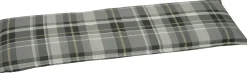 Go-De Bankauflage 146 x 48 x 6 cm grau-kariert