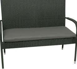 GO-DE Bank-Auflage für Geflechtbank Malta anthrazit 112 x 48 x 5 cm