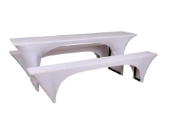 GO-DE Bierzeltgarnitur-Spannhussen 70cm 70 cm x 220 cm x 70 cm, weiß