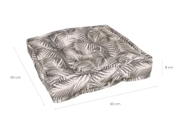 GO-DE Bodenkissen 60 cm x 60 cm x 12 cm Palmy grau