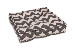GO-DE Bodenkissen 60 cm x 60 cm x 12 cm Zickzack grau