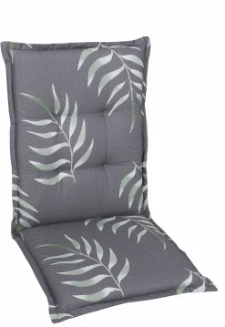 GO-DE Gartenstuhlauflagen mittellehner 108 x 50 x 7 cm Gräser-Motiv anthrazit