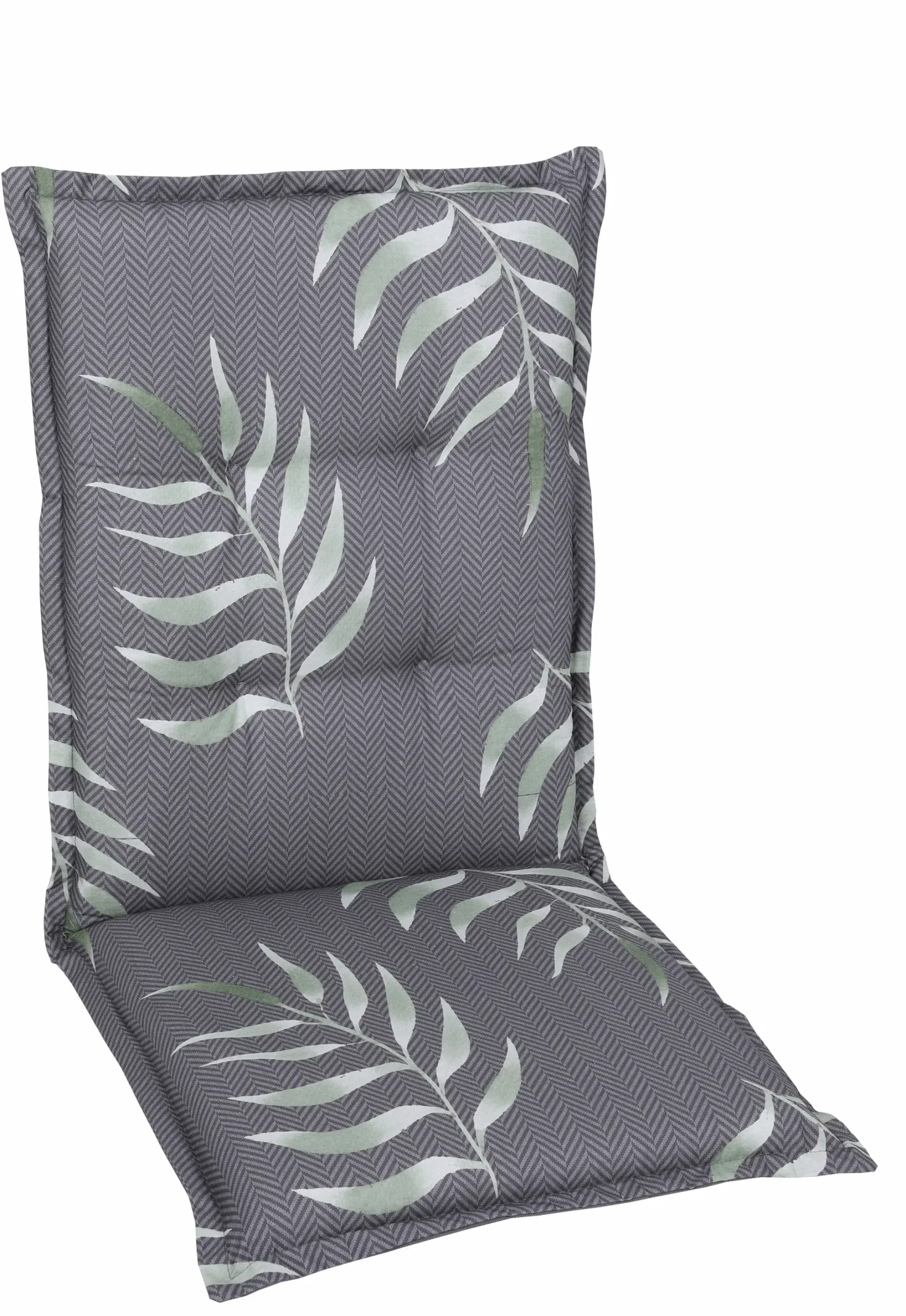 GO-DE Gartenstuhlauflagen mittellehner 108 x 50 x 7 cm Gräser-Motiv anthrazit