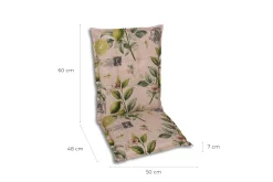 GO-DE Gartenstuhlauflagen mittellehner 108 x 50 x 7 cm sand
