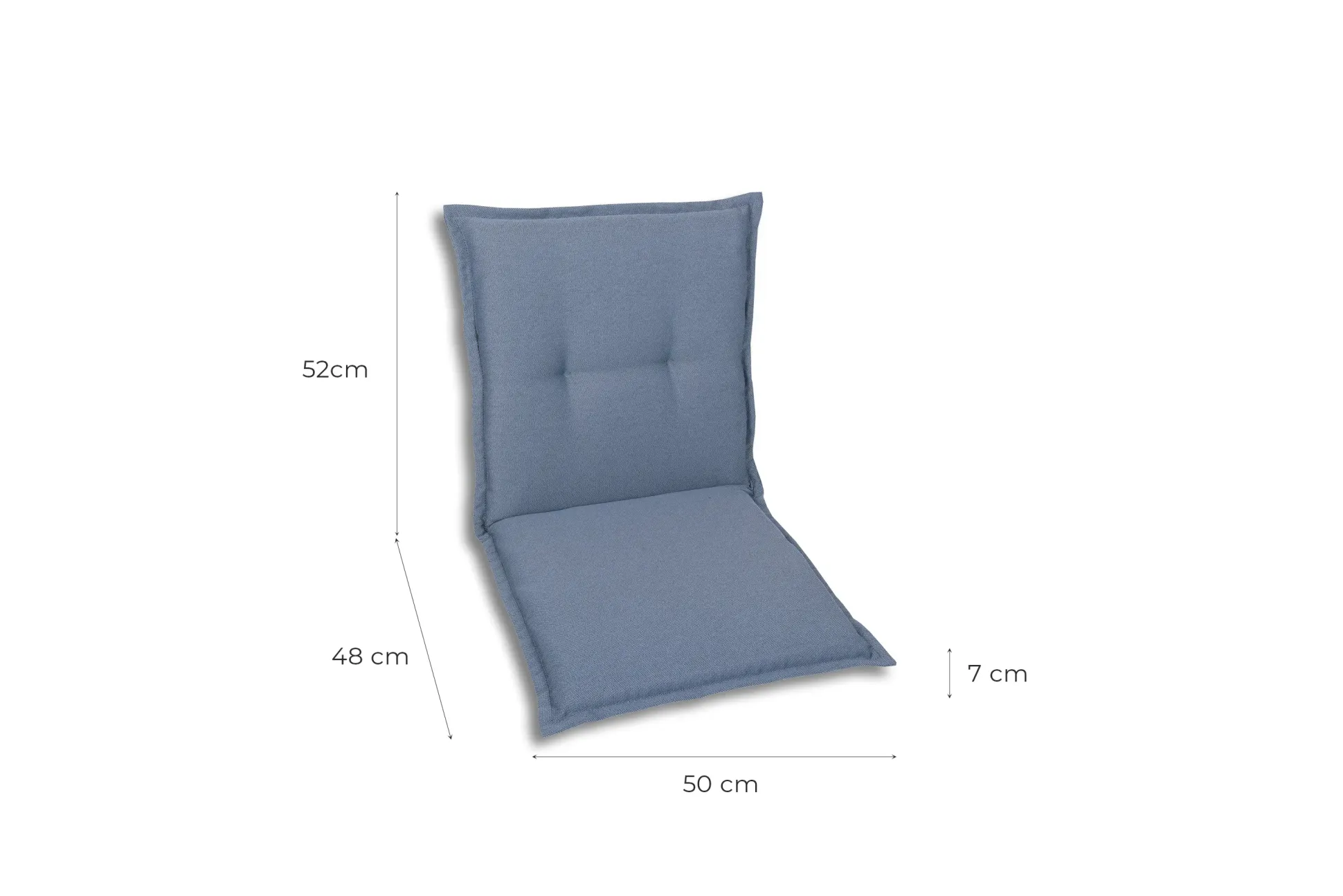 GO-DE Gartenstuhlauflagen niedriglehner 100 x 50 x 7 cm blau