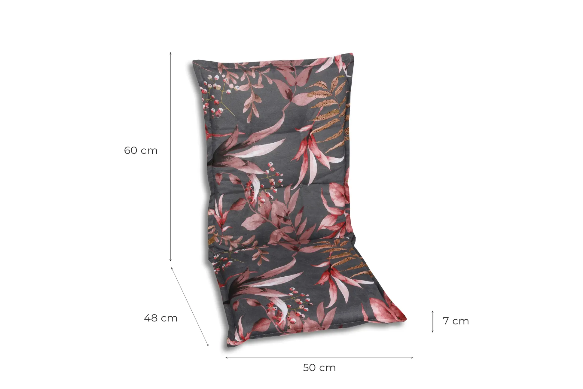 GO-DE Gartenstuhlauflagen mittellehner 108 x 50 x 7 cm anthrazit