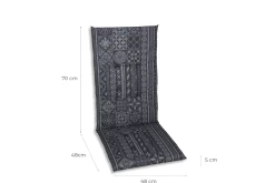 GO-DE Hochlehner-Auflage 118 cm x 48 cm x 5 cm, grau, anthrazit