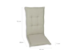 GO-DE Hochlehner-Auflage 120 cm x 50 cm x 7 cm, beige