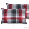 GO-DE Hollywood-Auflage 4-tlg. 50 cm x 180 cm x 8 cm, rot, karo rot