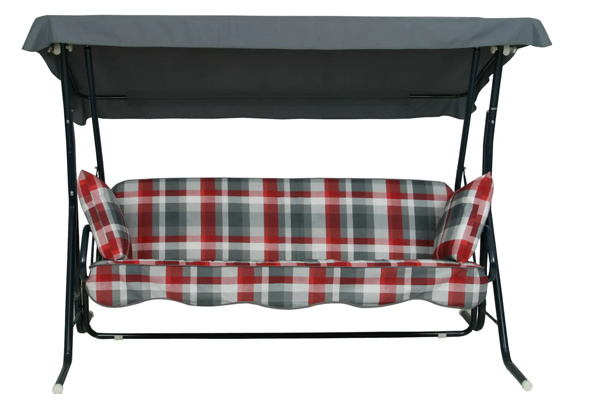 GO-DE Hollywood-Auflage 4-tlg. 50 cm x 180 cm x 8 cm, rot, karo rot
