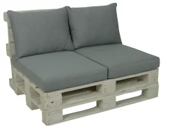 GO-DE Loungekissen-Set 80 x 60 x 12 cm, grau