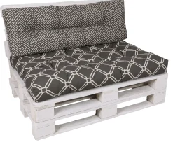 GO-DE Loungekissen-Set für Paletten 120 x 80 x 15 cm, grau, anthrazit