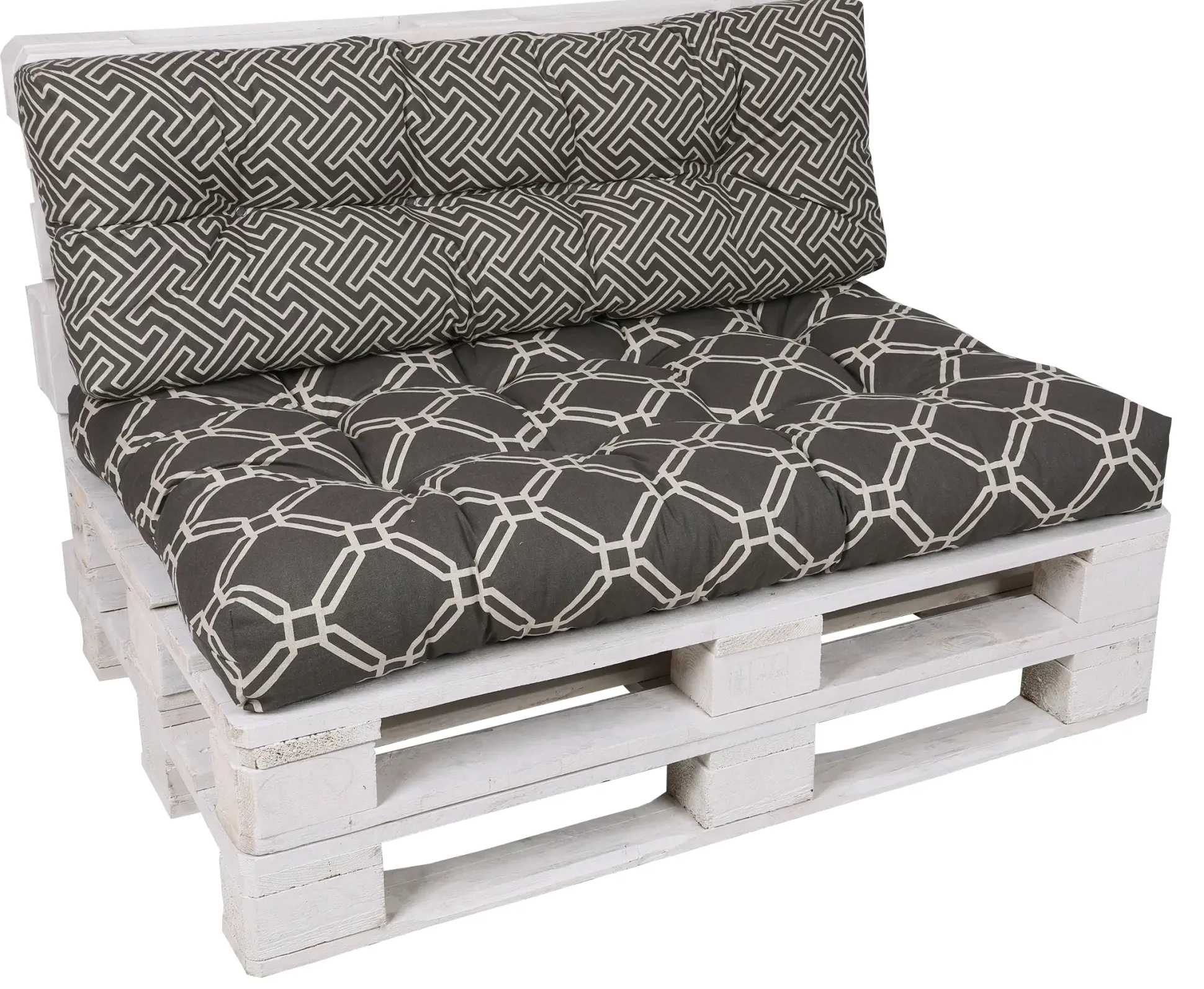 GO-DE Loungekissen-Set für Paletten 120 x 80 x 15 cm, grau, anthrazit