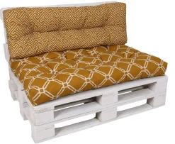 GO-DE Loungekissen-Set für Paletten 120 x 40 x 15 cm, gelb, senf