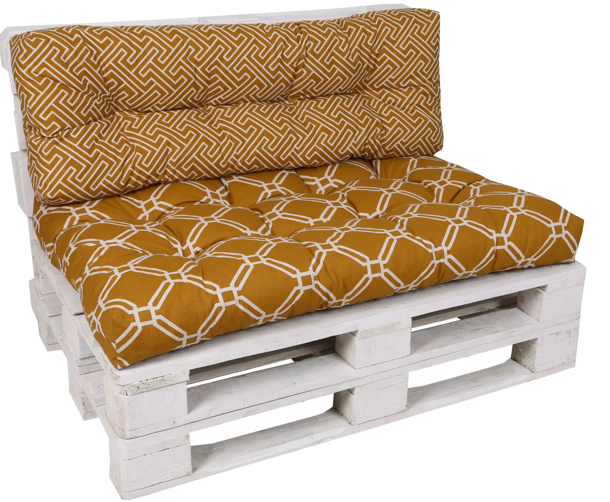 GO-DE Loungekissen-Set für Paletten 120 x 40 x 15 cm, gelb, senf