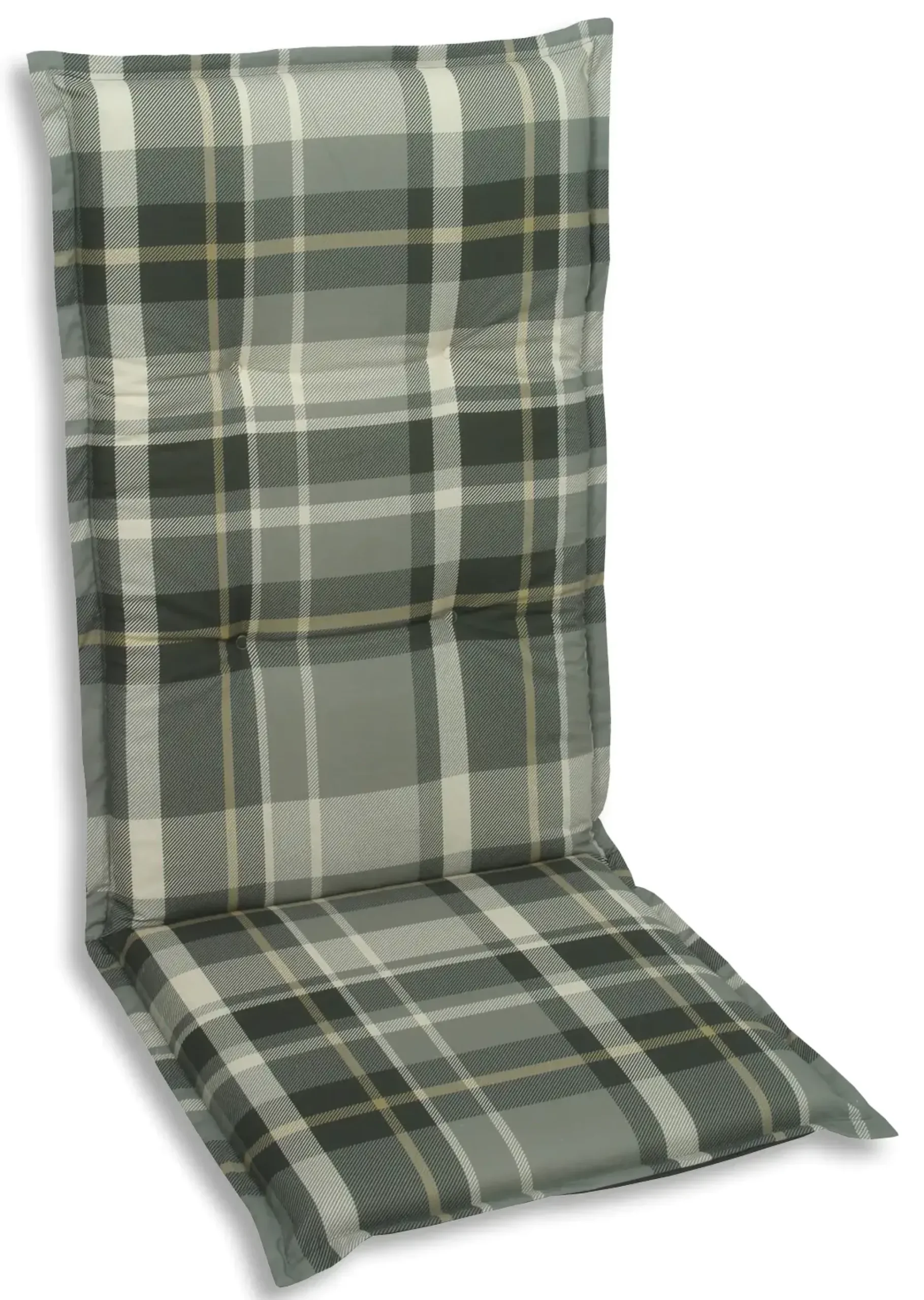 Go-De Mitellehner-Auflage 108 cm x 50 cm x 6 cm, grau-kariert