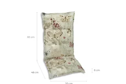 GO-DE Mittellehner-Auflage 108 x 50 x 6 cm beige