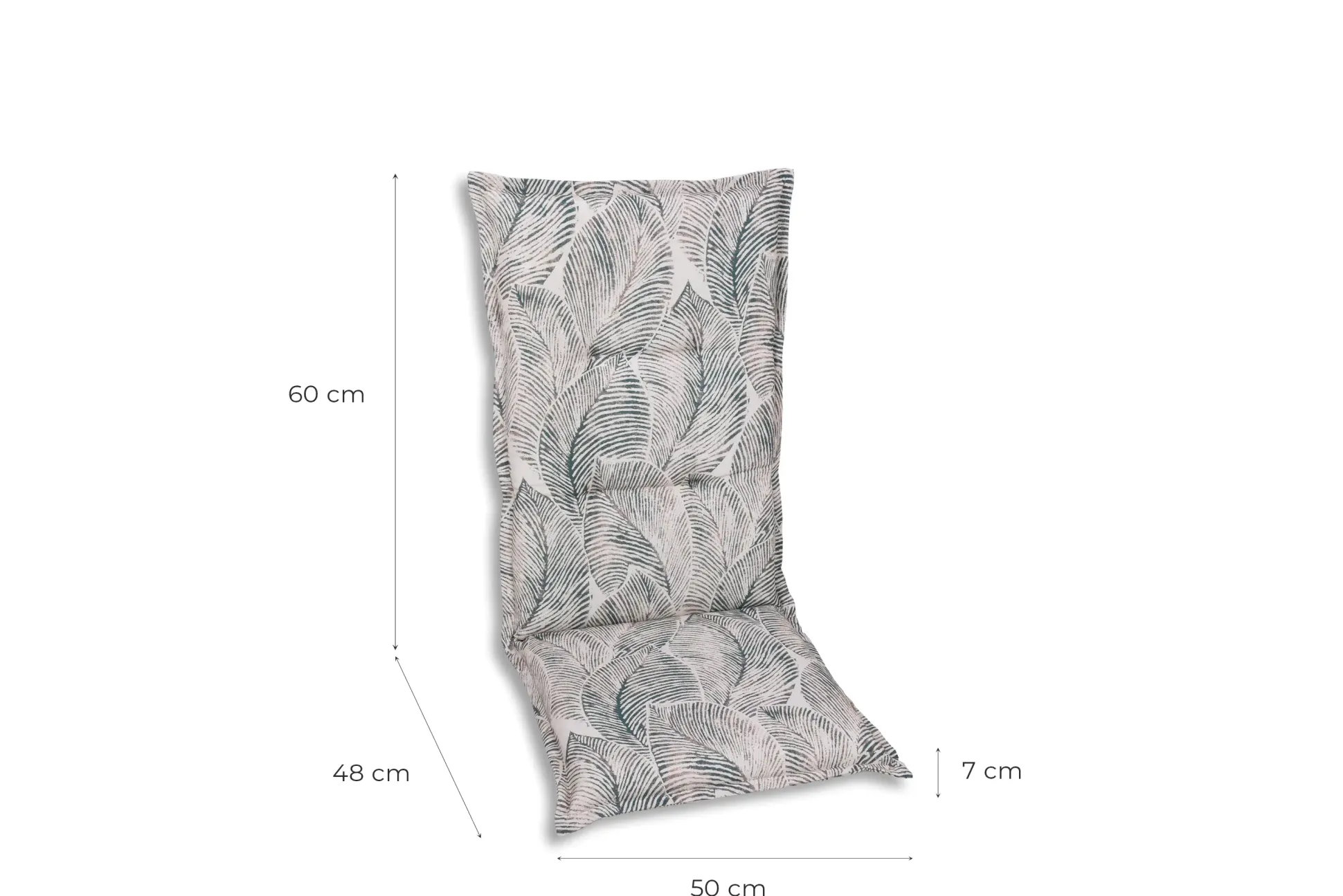 GO-DE Mittellehner-Auflage 108 cm x 50 cm x 7 cm, beige