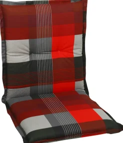 GO-DE Niederlehner-Auflage 100 x 50 x 8 cm, rot kariert