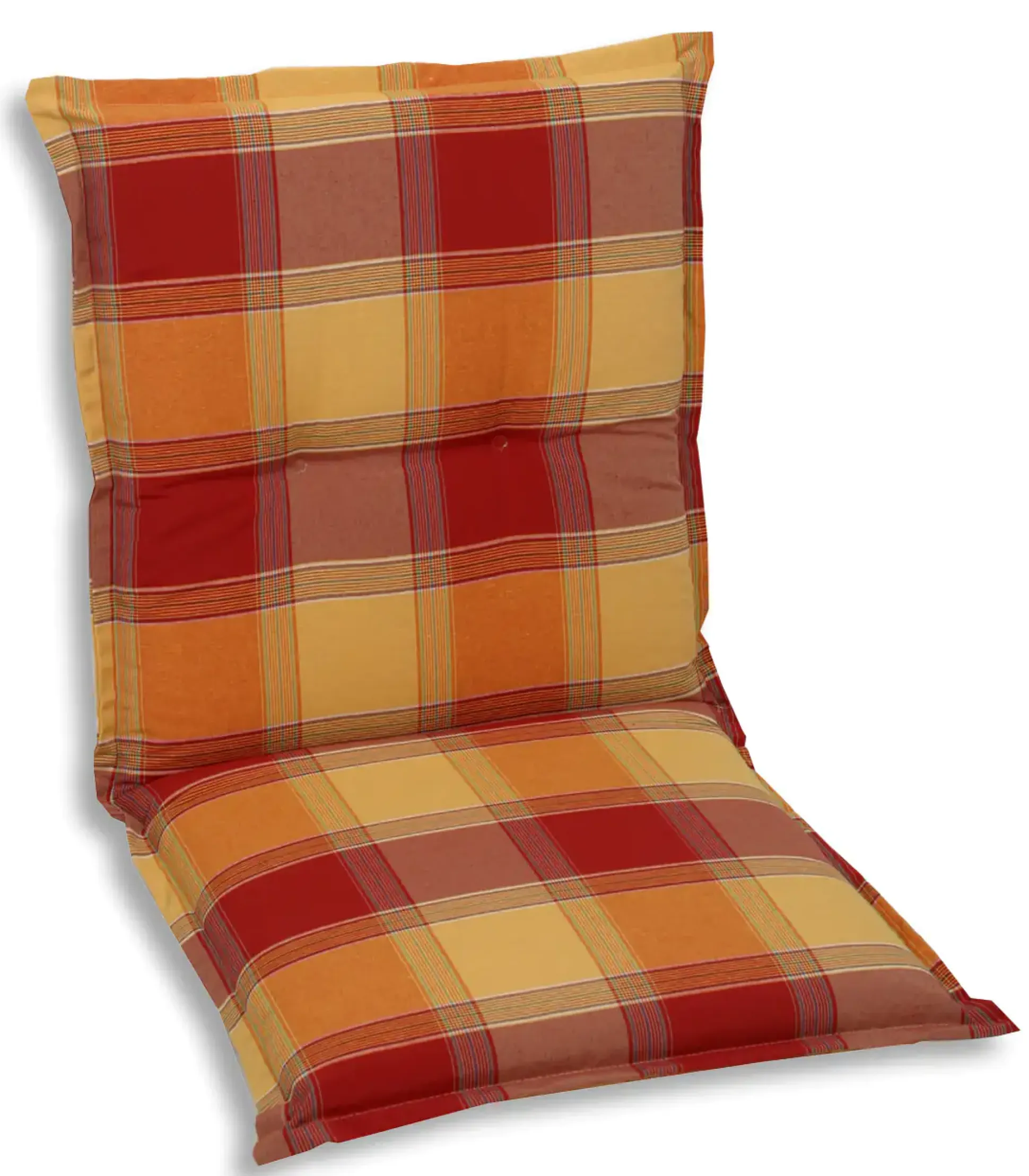 GO-DE Niederlehner-Auflage Classic 100 x 50 x 7 cm, rot kariert