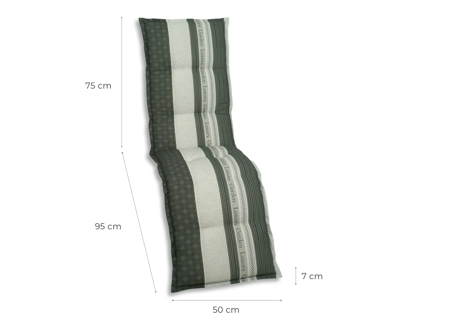 GO-DE Relax-Auflage 170 x 50 x 8 cm, grau, anthrazit