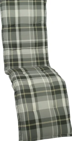 Go-De Relax-Auflage grau-kariert, 170 x 50 x 6 cm