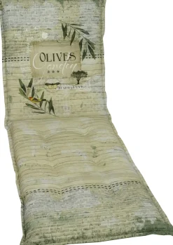 Go-De Rollliegen-Auflage grün beige gemustert, 190 x 60 x 8 cm
