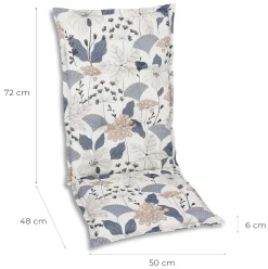 GO-DE Sesselauflage hoch 50 x 120 x 6 cm beige