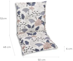GO-DE Sesselauflage nieder 50 x 100 x 6 cm beige